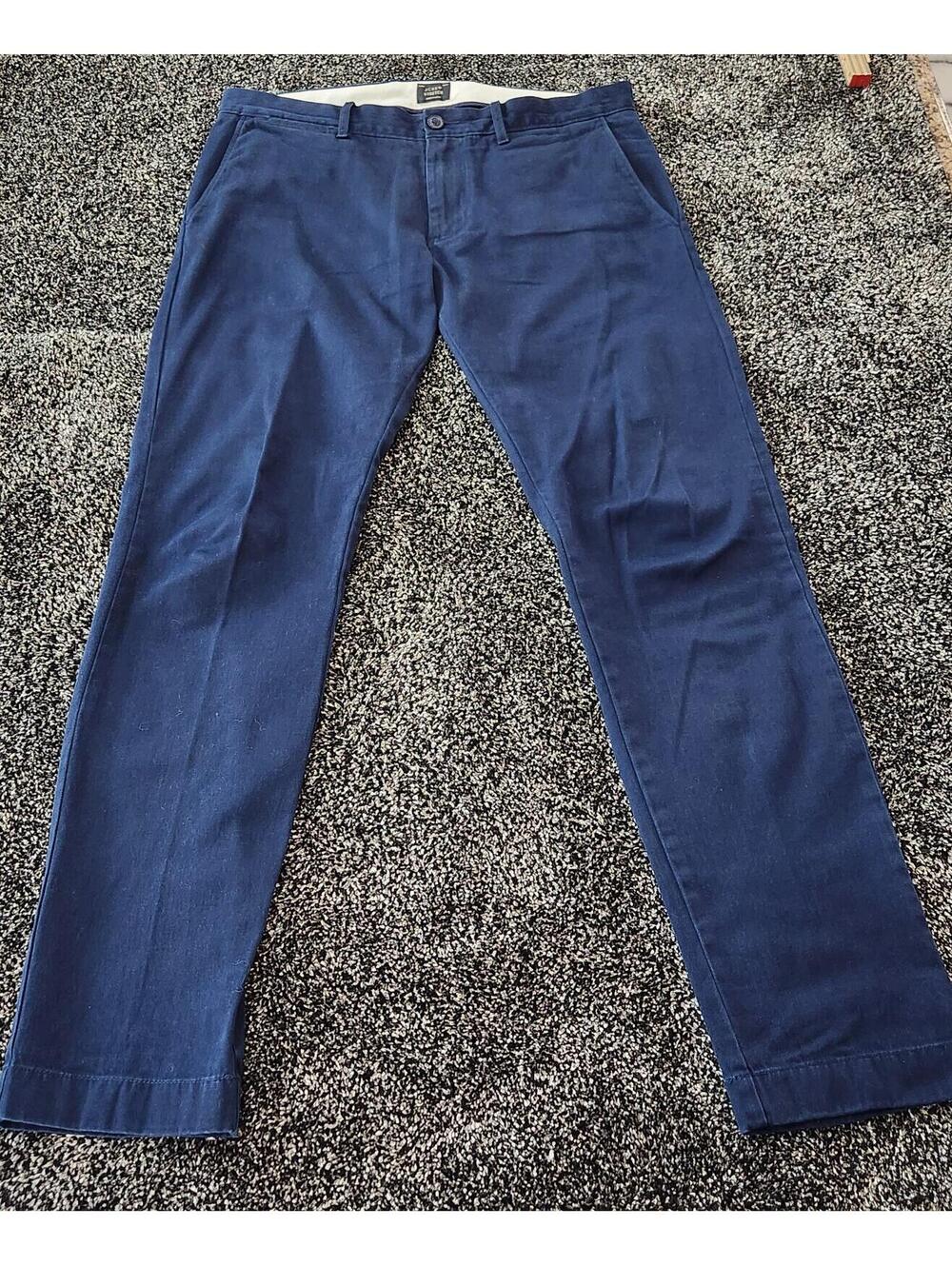 J.Crew 484 Slim Fit Stretch Chino Pant Mens 32x32 Blue Flat Front Resort
